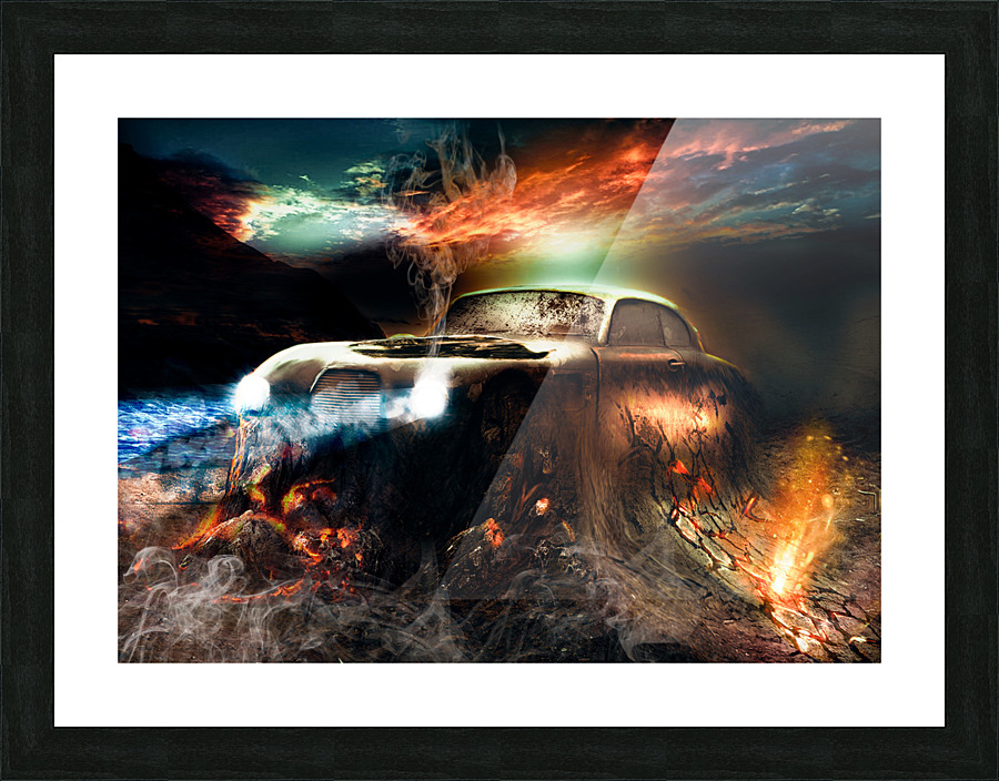 Auto aus stein Picture Frame print