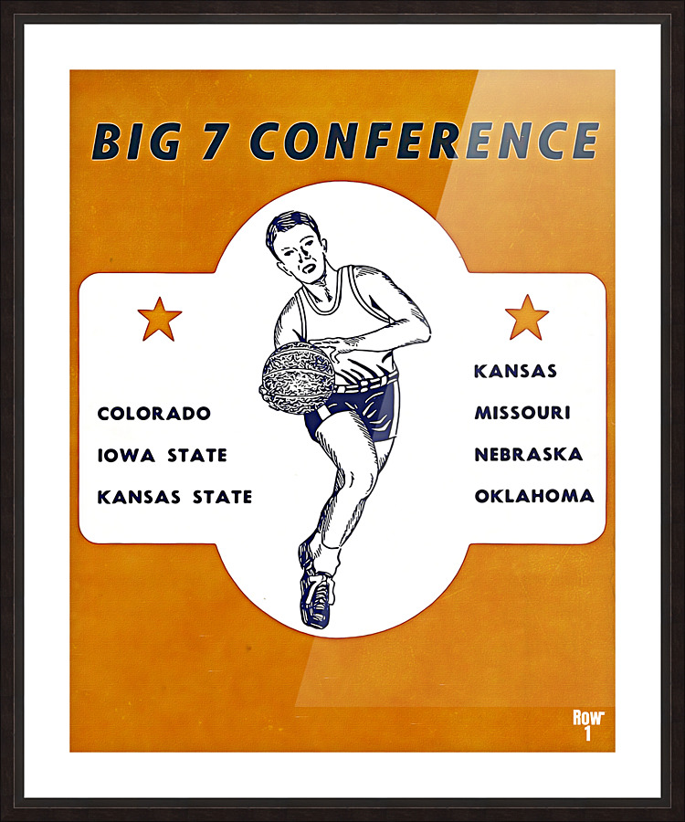 Big 7 Conference Basketball Art Picture Frame print