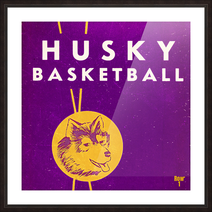 Vintage Washington Husky Basketball Art Picture Frame print