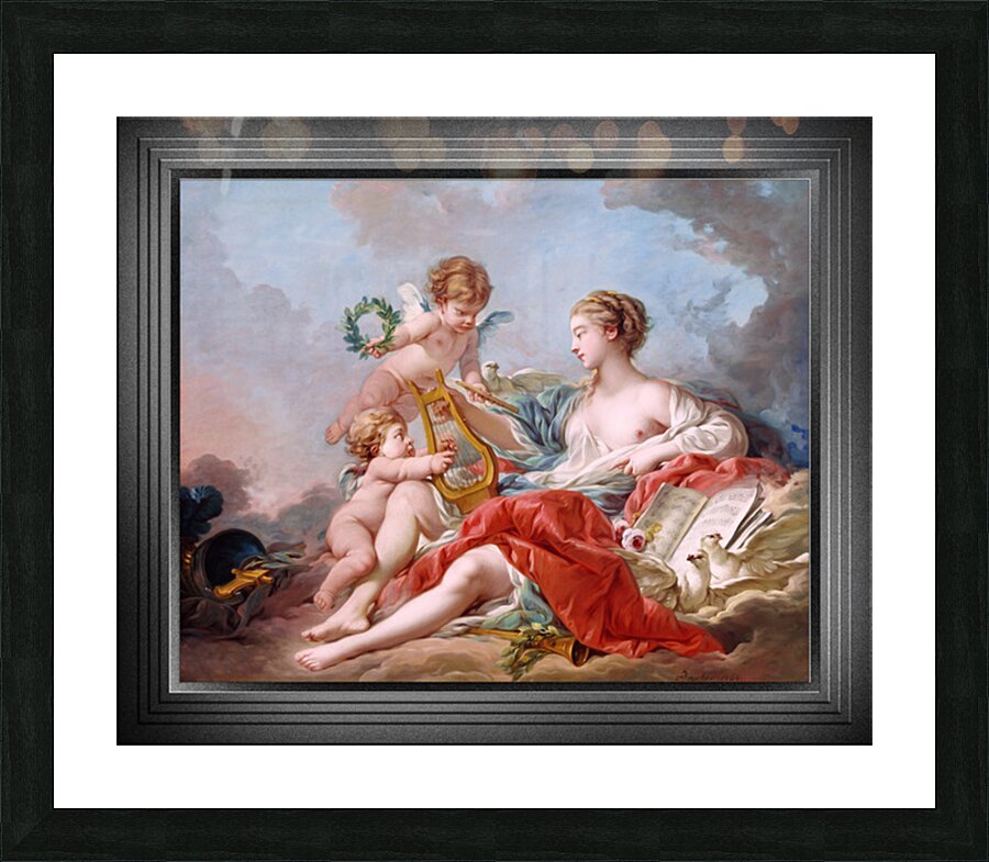 Allegorie de la Musique by Francois Boucher Remastered Xzendor7 Classical Fine Art Old Masters Reproductions Picture Frame print