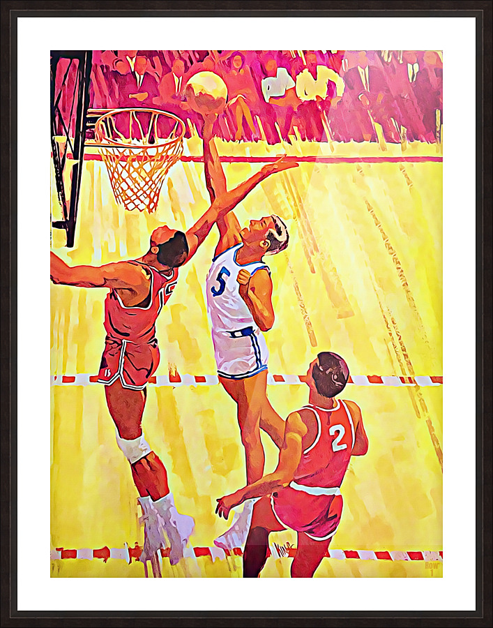 1967 Basketball Art Picture Frame print
