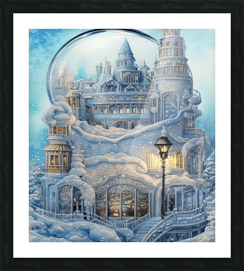 Elegant Hyperrealistic Drawing Of An Extremel Picture Frame print