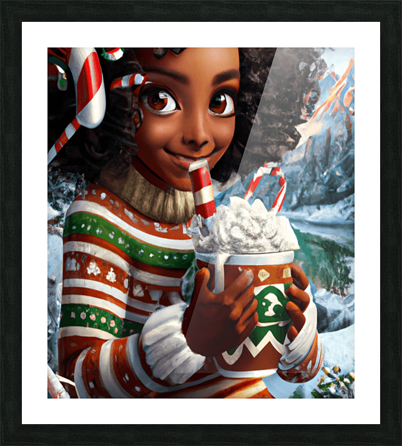 Hyper Detailed Little African American Christ Picture Frame print