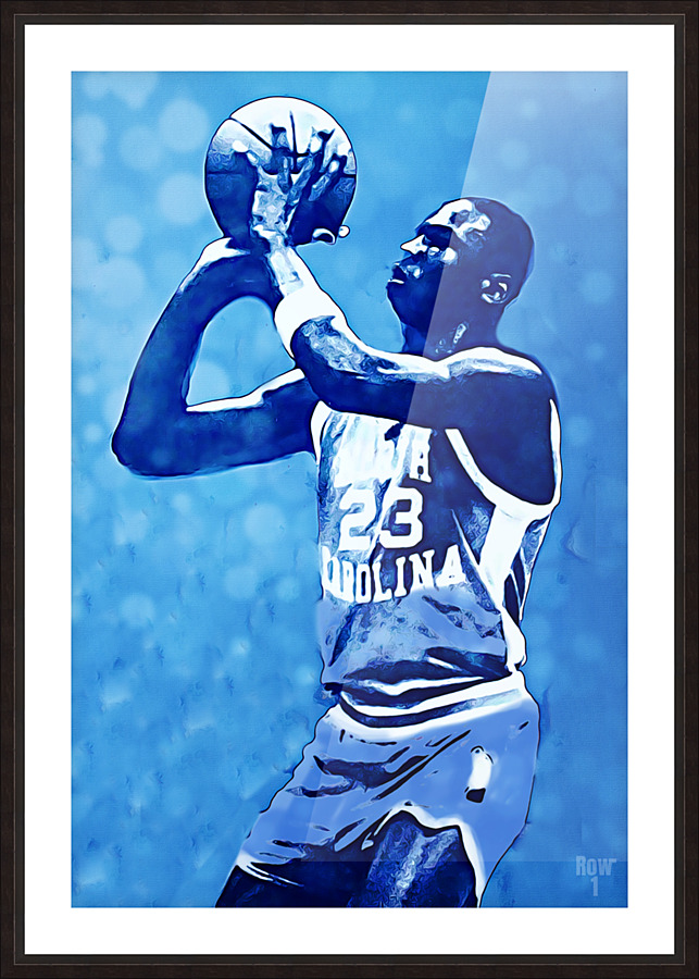 】Michael Jordan】North Caroline /額付きPhoto Michael Jordan North Carolina Free Throw by Row One Brand