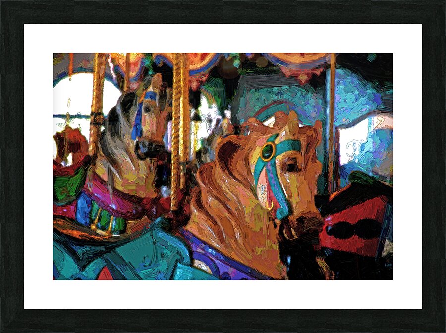 PUZZLE COLLECTION - SANTA MONICA PIER CAROUSEL  Picture Frame print