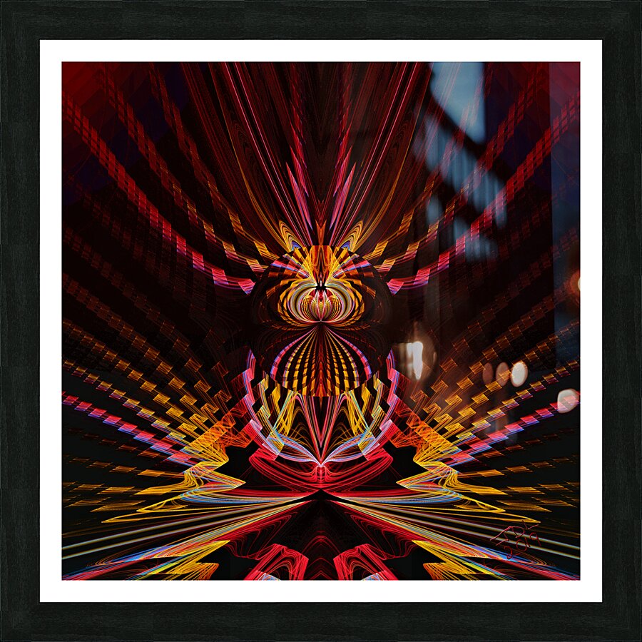 Cat in the Midst of Chaos Picture Frame print