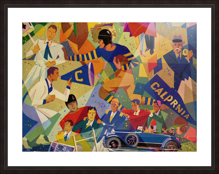 1928 California Bears Football Art  Picture Frame print