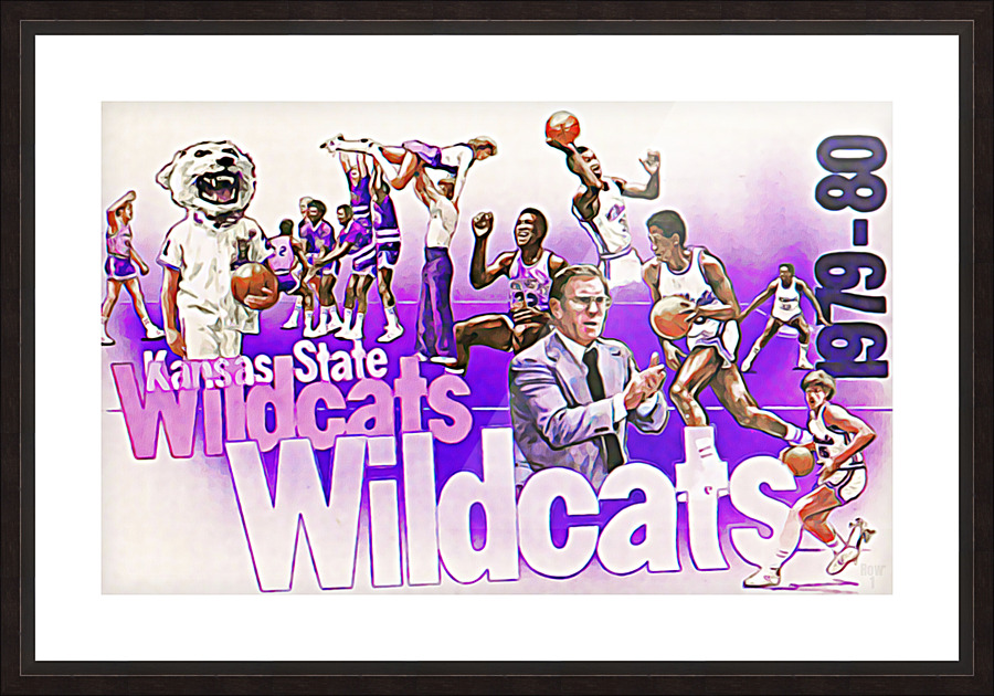 1979 Kansas State Wildcats Basketball Art Picture Frame print