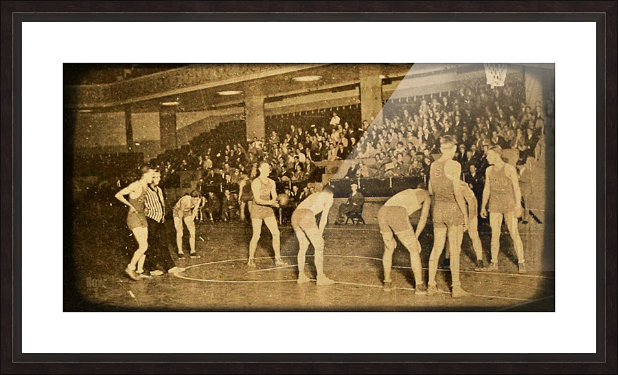Vintage Rice vs. SMU Basketball Viewfinder Photo Art Picture Frame print