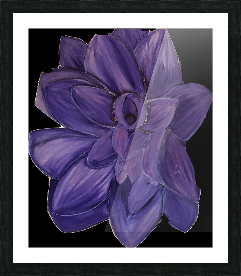 Purple petals Picture Frame print