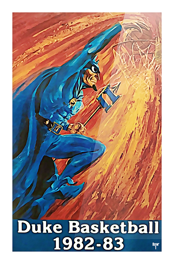 1982 Duke Blue Devils Basketball Art Picture Frame print