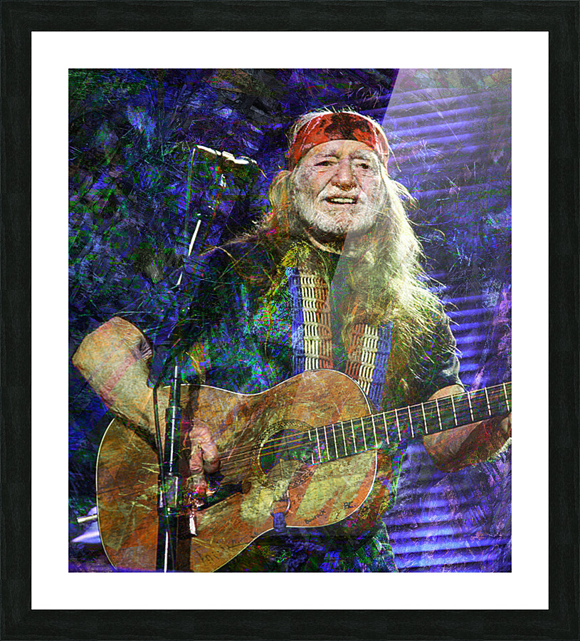 Willie Nelson Picture Frame print