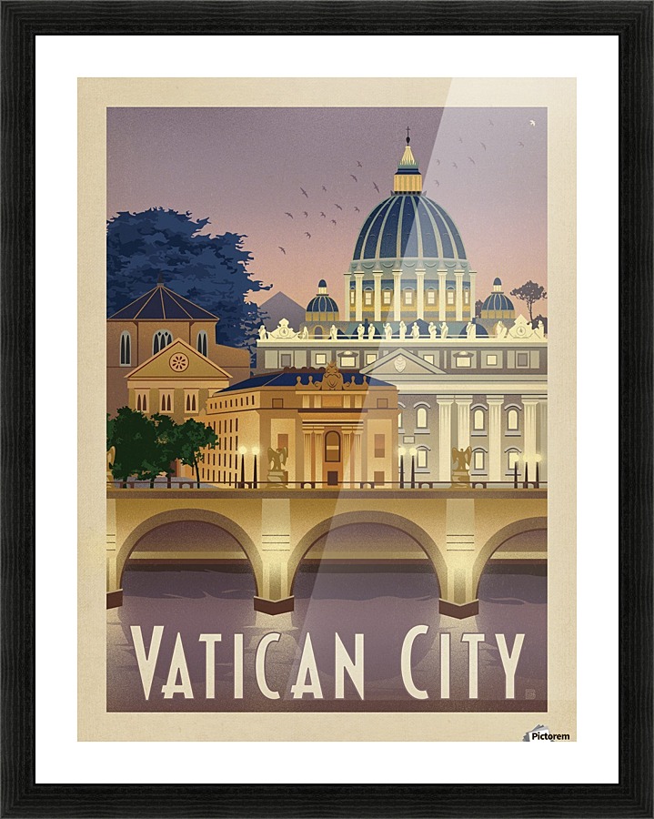 Vatican City vintage poster Picture Frame print