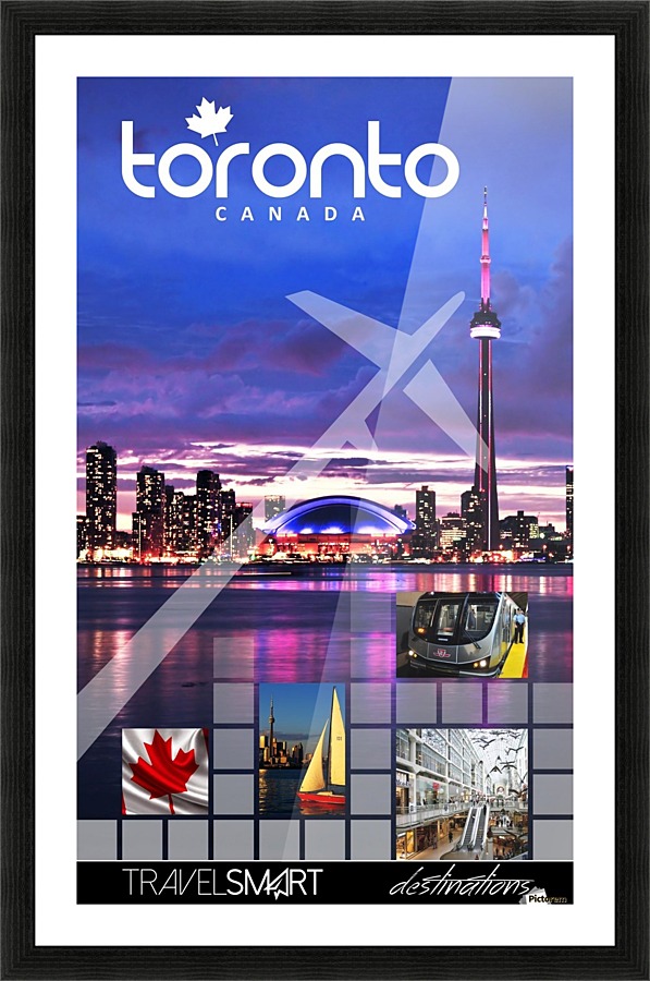 Toronto Canada vintage poster  Framed Print Print