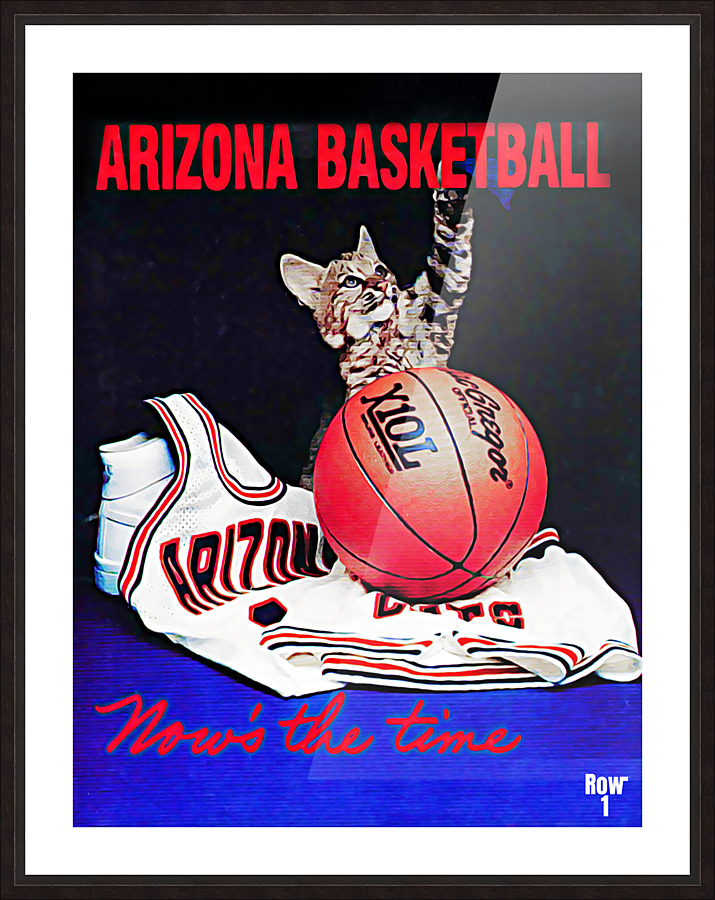 1984 Arizona Wildcats Basketball Remix Art Picture Frame print