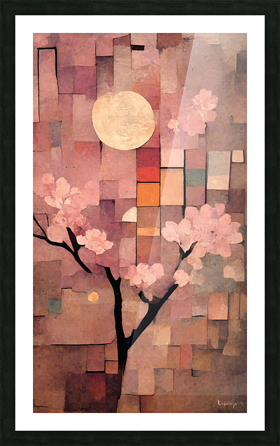 Sakura Moon Picture Frame print