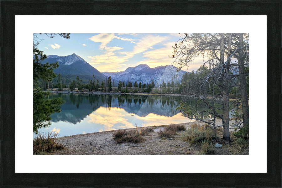 Mountain Lake Sunset Picture Frame print