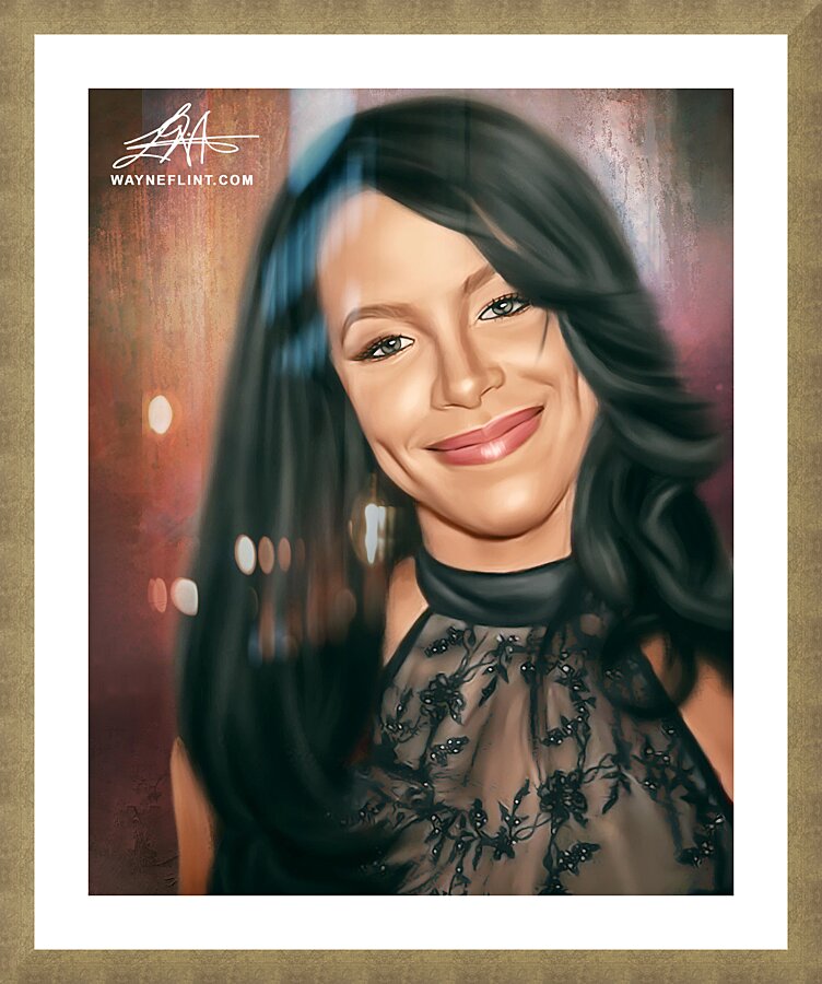 Aaliyah Picture Frame print