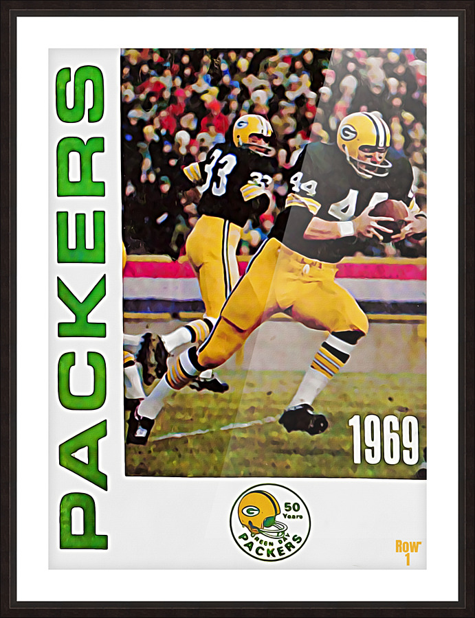 1969 Green Bay Packers Art Remix Picture Frame print