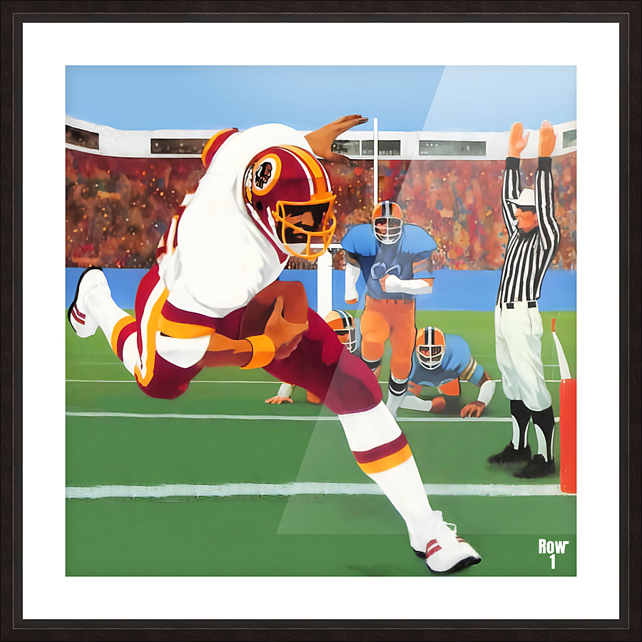 Retro 1980s Washington Redskins Football Art Picture Frame print