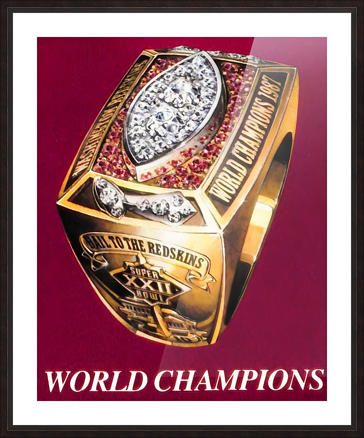 Washington Redskins Super Bowl Ring Art Picture Frame print