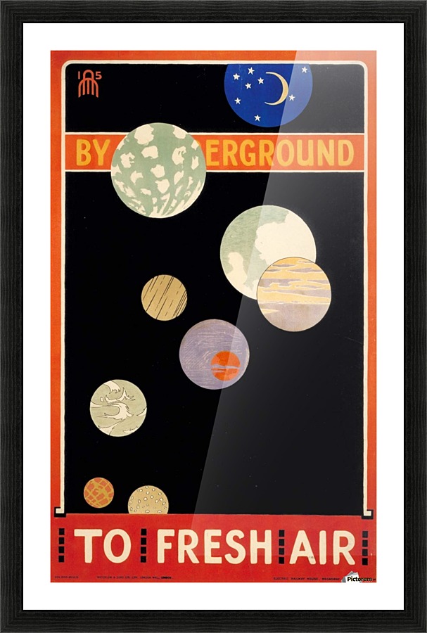 By Underground To fresh Air poster 1915 Picture Frame print