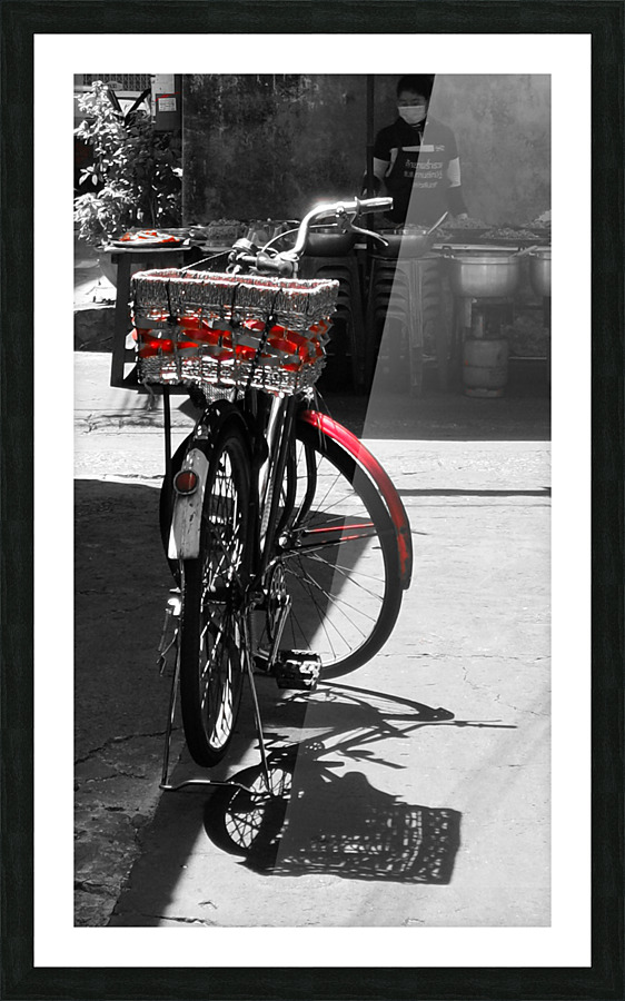 Old Bicycle Picture Frame print