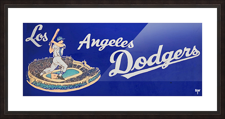 1960 LA Dodgers Baseball Art Picture Frame print