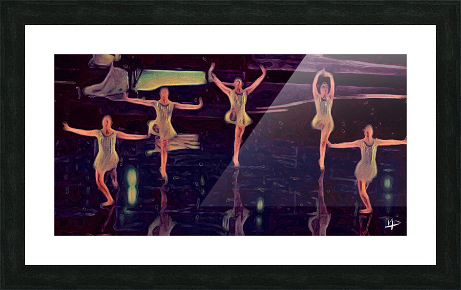 Brown Ballet amber Picture Frame print