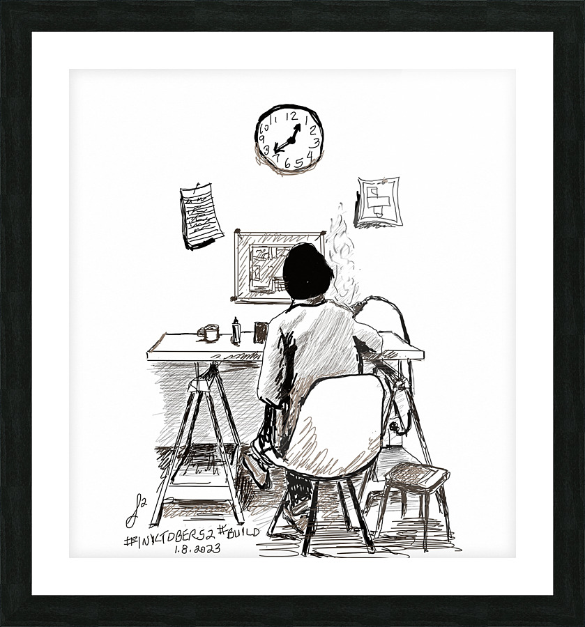 Creator Building Space Picture Frame print