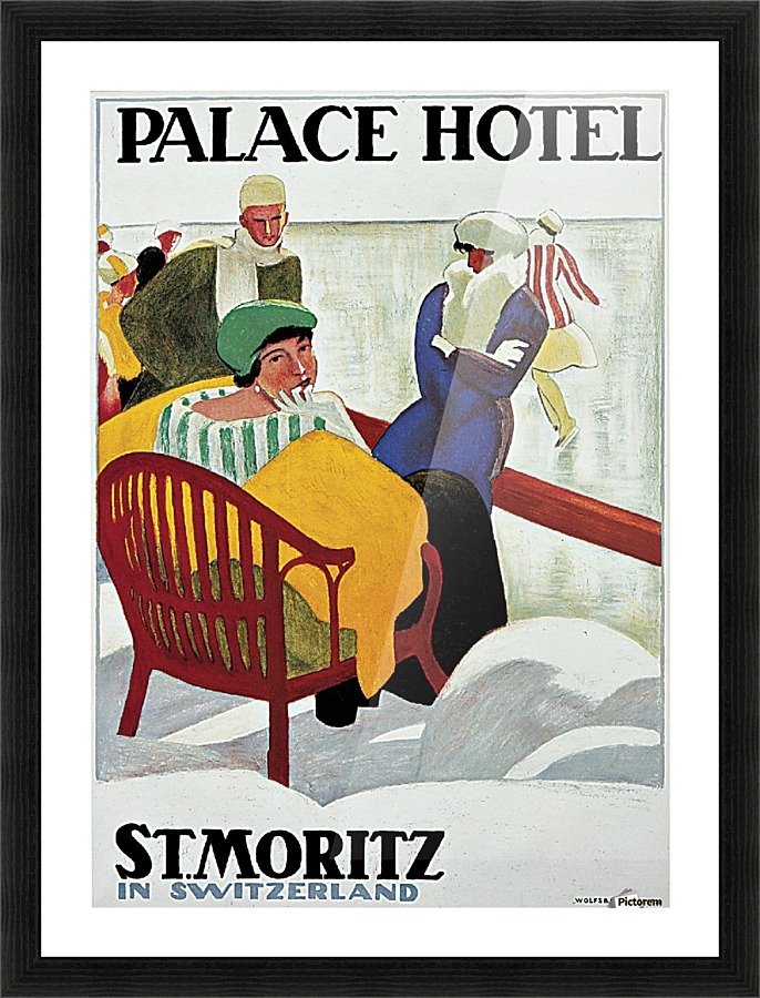 Palace Hotel Saint Moritz in Switzerland, 1947 Picture Frame print