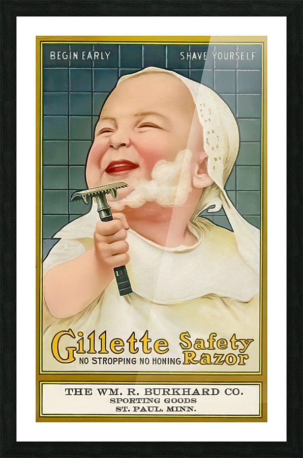 Gillette Safety Razor Picture Frame print