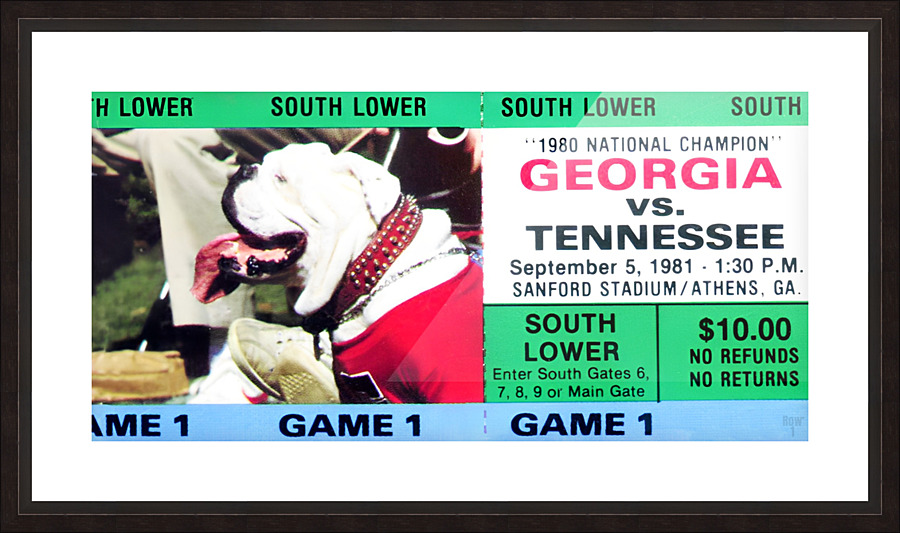 1981 Georgia vs. Tennessee  Framed Print Print