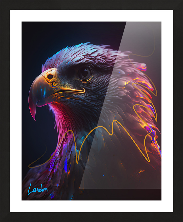 Hyper realistic Eagle Picture Frame print