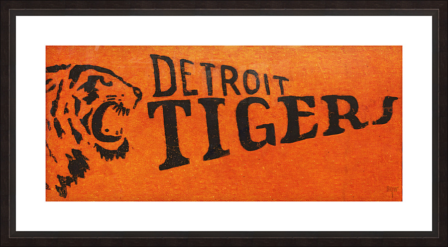 Detroit Tigers Throwback Logo Art Picture Frame print