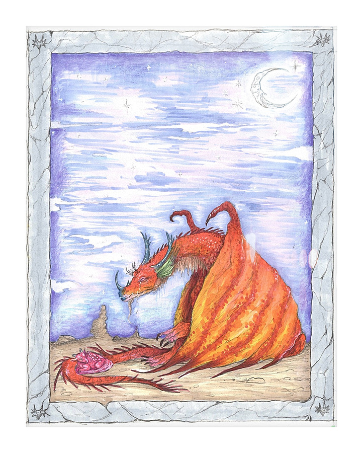 Dejected Picture Frame print