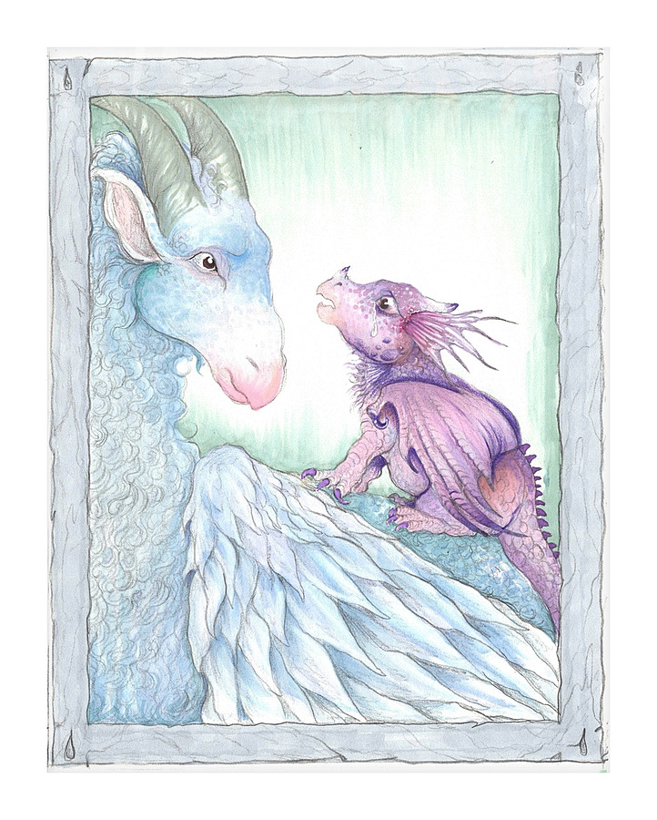 Her and Her Mother Picture Frame print