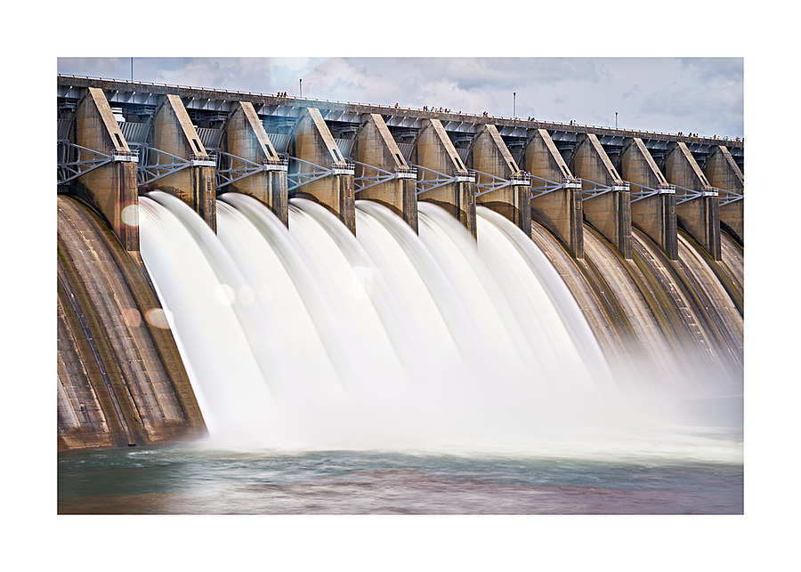 Strom Thurmond Dam GA SC Border DSC09600 Picture Frame print