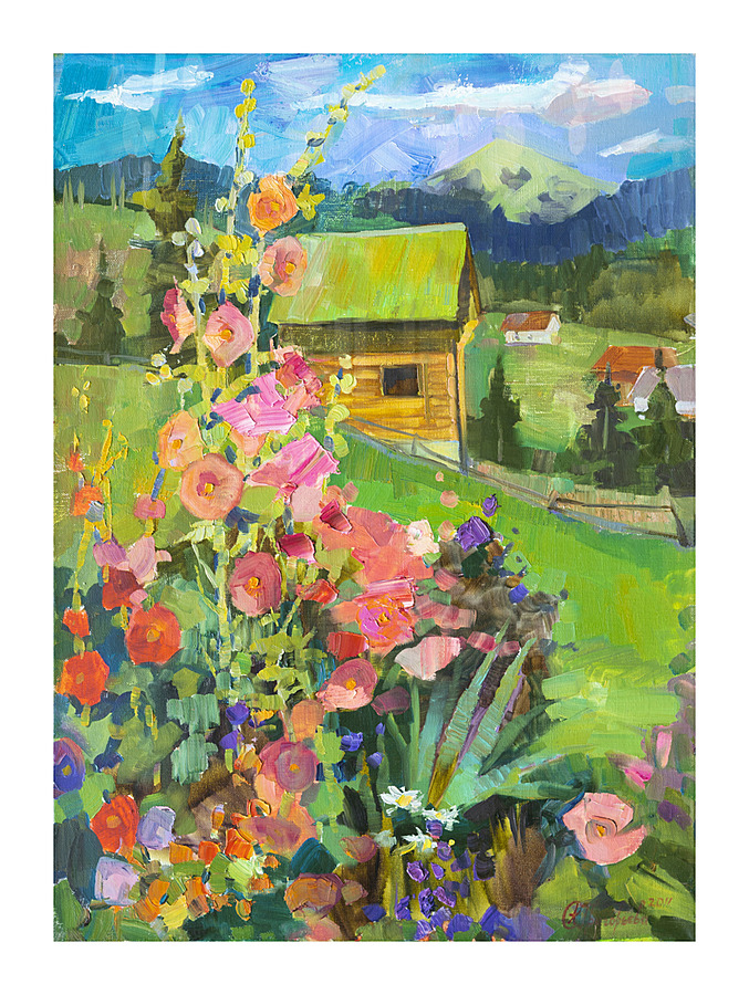 Carpathian hut Picture Frame print