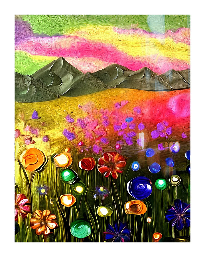 The Flower Garden Picture Frame print