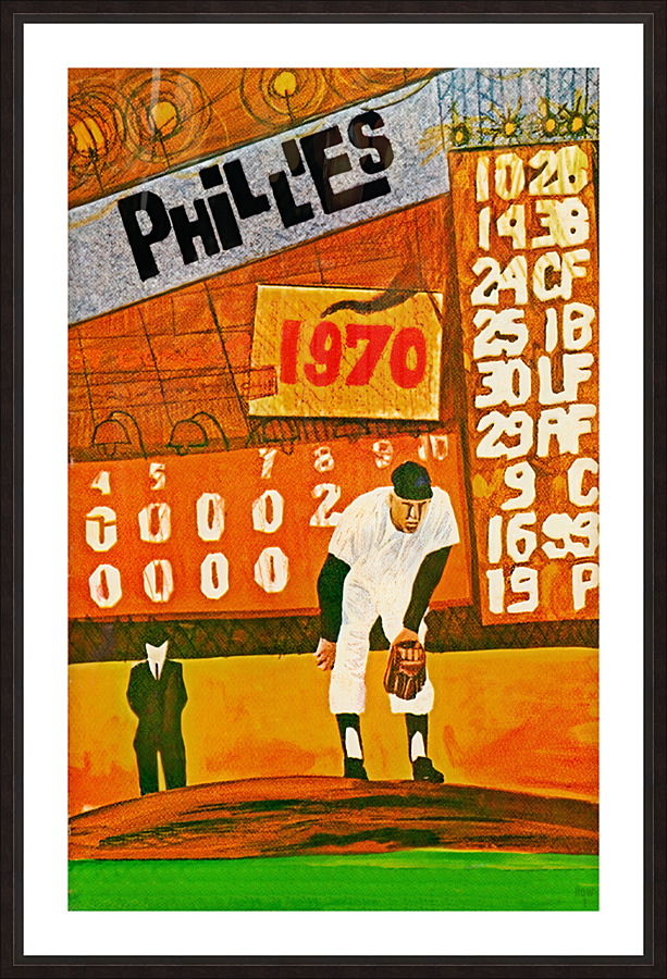1970 philadelphia phillies art Picture Frame print