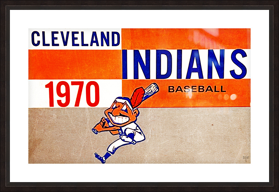 1970 throwback cleveland indians art  Picture Frame print