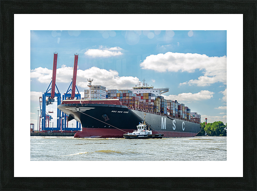 Parking a Container Vessel Picture Frame print