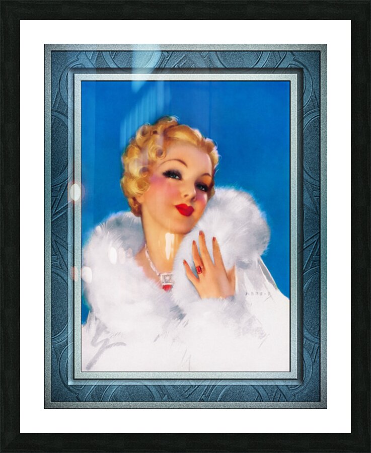 Mink Pleasure by Jules Erbit Remastered Xzendor7 Vintage Art Old Masters Reproductions Picture Frame print