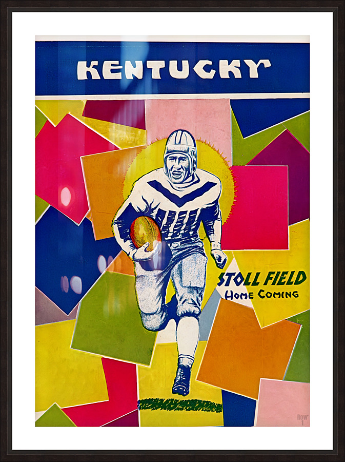 1932 kentucky football art remix Picture Frame print