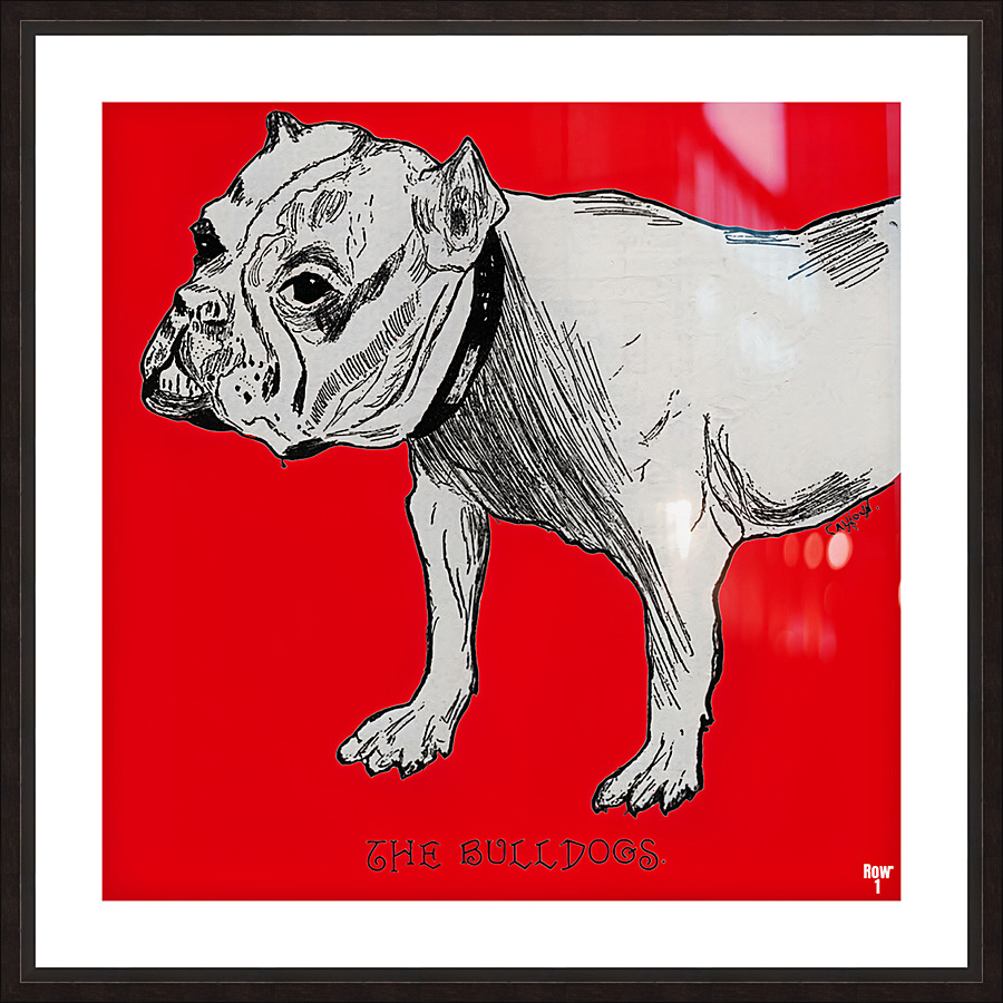 Early 1900s Georgia Bulldog Art Picture Frame print