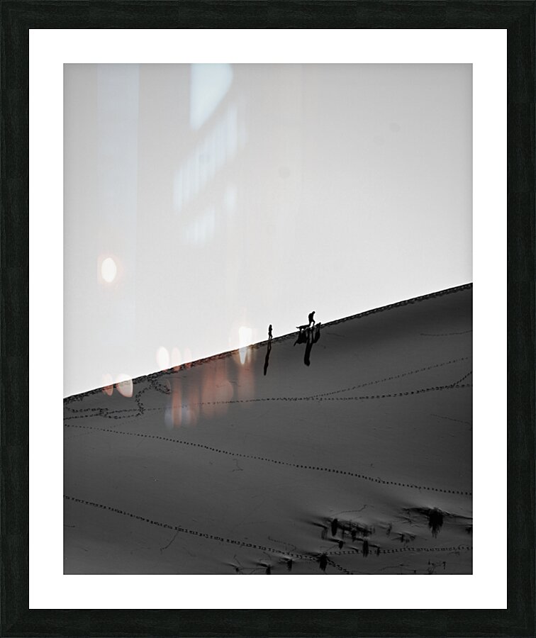 Silhouette Sand Dunes Hiking Adventure  - Second Place Winner 2023 Picture Frame print
