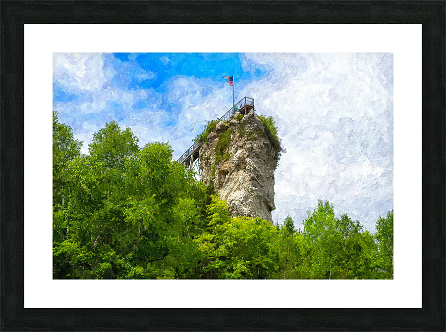 Castle Rock Michigan Painterly Picture Frame print