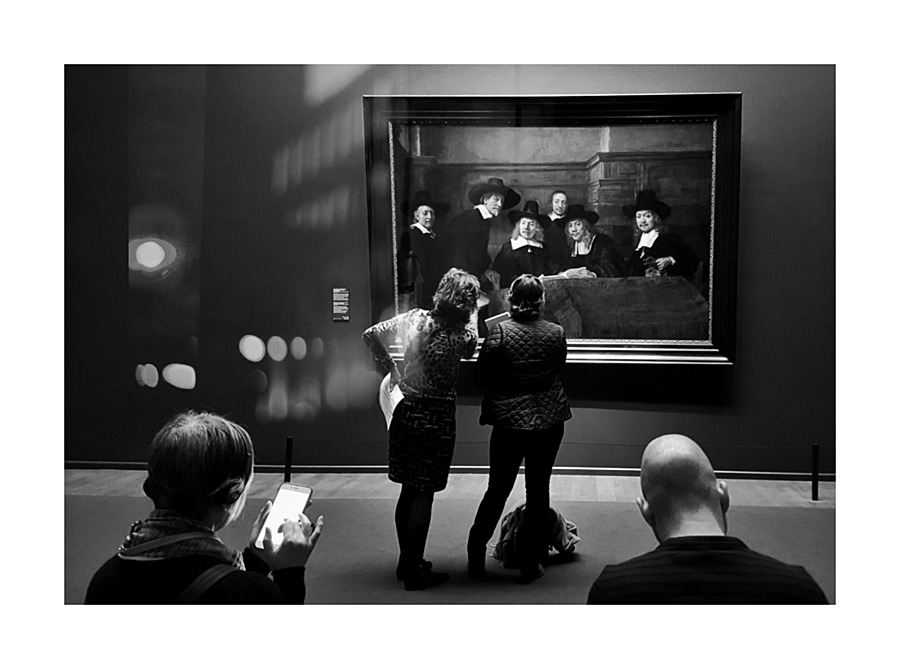 At the Museum B&W Picture Frame print