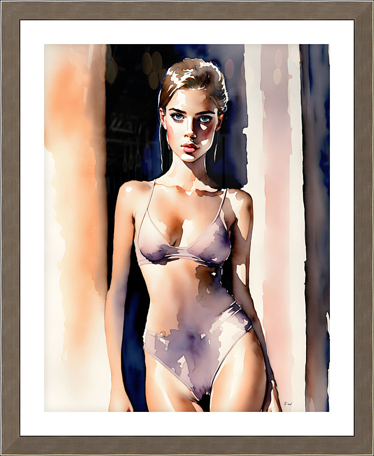 Aquarelle Fozzi 002 Picture Frame print